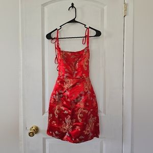 Red Backless Mini Dress